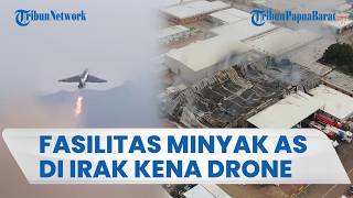 HANGUS TERBAKAR! Fasilitas Minyak AS di Irak Sisa Puing puing Dihantam Serangan Drone