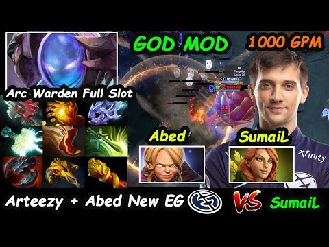 EG Arteezy [Arc Warden] GODMODE Feat Abed [Invoker] FullSlot 1000GPM Dota 2 7.22 Gameplay