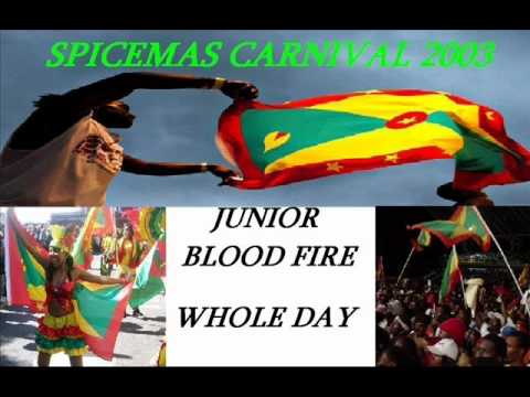 JUNIOR BLOOD FIRE - WHOLE DAY - JIGGA BALL RIDDIM - GRENADA SOCA 2003