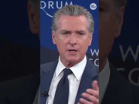 California Governor Gavin Newsom says Trump blocked his speech in Davos