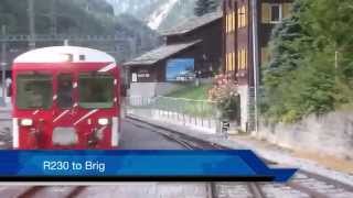 preview picture of video 'Glacier Express Route - Visp to Kalpetran, Driver's cab view'
