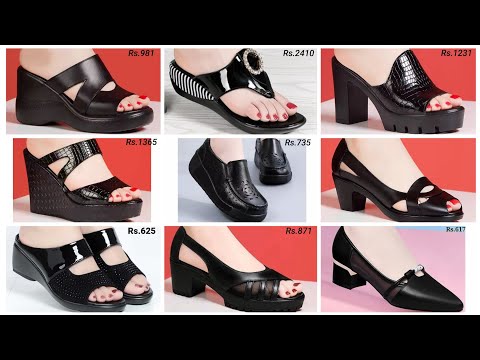 BLACK 🖤 COMFORTABLE STYLISH FOOTWEAR FOR WOMEN | BLACK SANDALS SHOES SLIPPERS