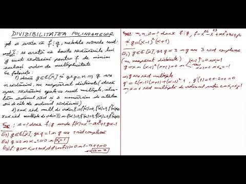 8. 2. Divizibilitatea polinoamelor