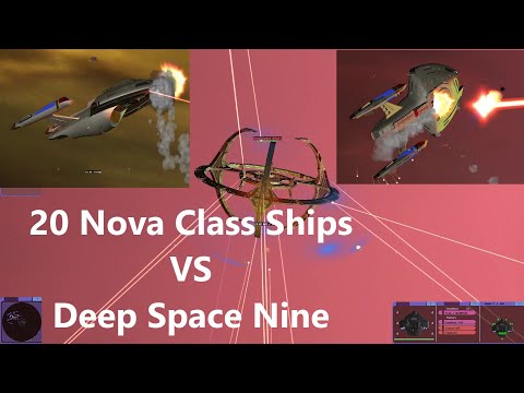 20 Nova Class VS Deep Space Nine | 2 Battles | Star Trek Bridge Commander |