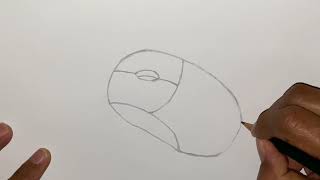 How to draw a computer mouse step by step