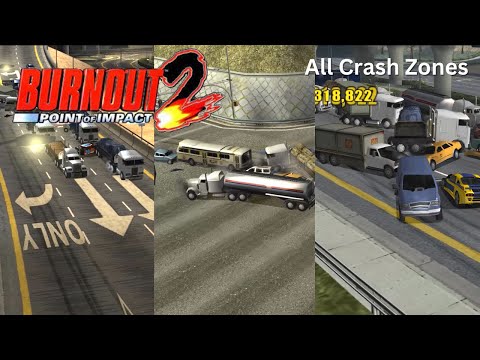 Burnout 2: Point of Impact (PS2) - All Crash Zones [All Gold]
