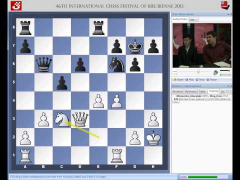 Biel 2013 Round 1 Alexander Moiseenko - Ding Liren