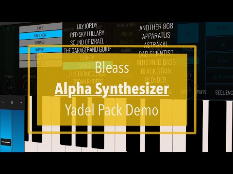 Bleass Alpha Synthesizer - Yawdel Pack: Jamming / Demo in C minor