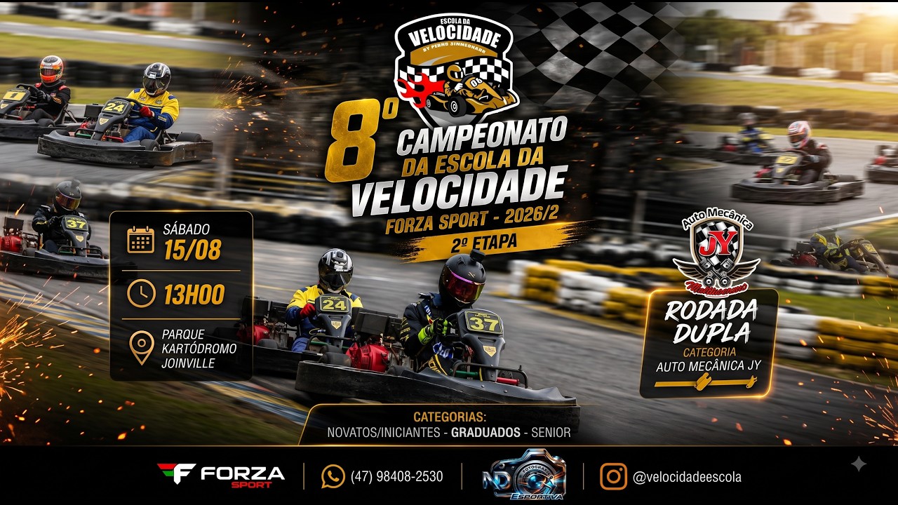 🔴 AO VIVO: 2º ETAPA -  Escola da Velocidade 2026/2 | Kartódromo Parque Joinville