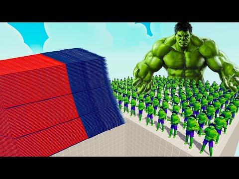 100x HULK + 2x GIANT vs 3x EVERY GOD - Totally Accurate Battle Simulator TABS