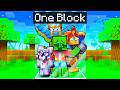 Locked On ONE BLOCK with INDIGO PARK in Minecraft!