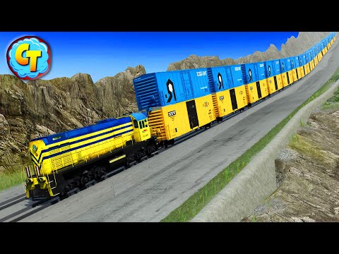Train Accidents Derailments ✅ Speedy Downhill Special Video ✅ BeamNG DRIVE