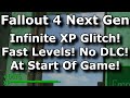 Fallout 4 Next Gen - Early Game Infinite XP Glitch! Level Up Fast! No DLC! Unlimited XP Farm! (2024)