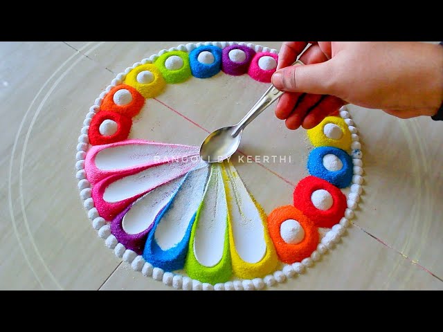 Simple maha shivratri rangoli design by keerthi