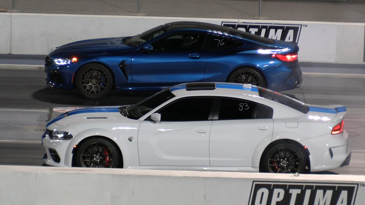 Dodge Hellcat Charges at BMW M8 in Vegas, Loser Never Stood a Chance ...
