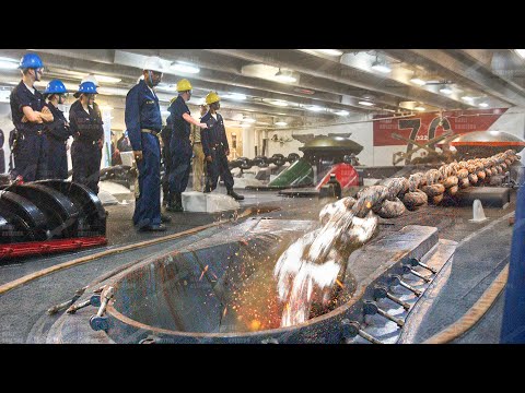 US Navy Drops Massive Aircraft Carrier Anchor Chain