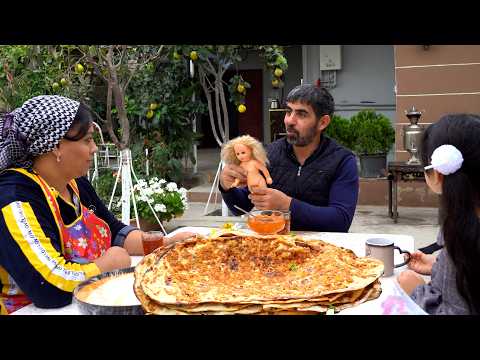 Cooking Turkish Street Food Lahmajun Recipe with Organic Farm Products - Country Life Vlog