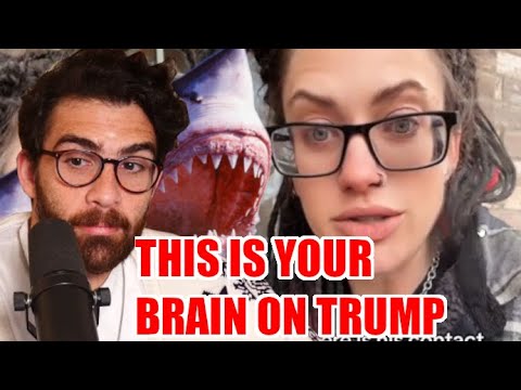 HasanAbi react to WEIRD MAGA LADY but a REALLY BIG SHARK eats him at the END!!