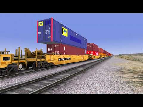 (TS2021) NS 1069 (Virginian) leads a Westbound Stack Train