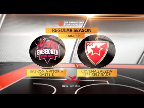 EuroLeague Highlights RS Round 19: Baskonia Vitoria Gasteiz 69-87 Zervena Zvezda mts Belgrade