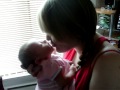 Baby Clarity One Month Old Kissing Mommy On Mothers Day 2011