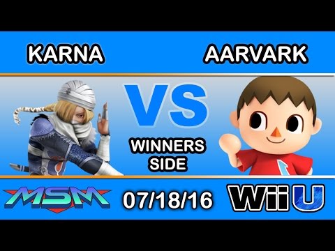 MSM 58 - Karna (Sheik) Vs. Aarvark (Villager) Winners Side - Smash Wii U