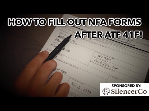 How to fill out NFA Form 4 after ATF 41F!