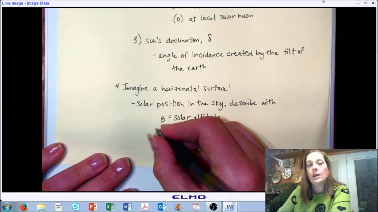LECTURE 7 (PART C): Solar Radiation - Solar Angles