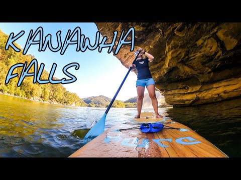 Stand Up Paddle Boarding at Kanawha Falls in New River Gorge National Park - Waterfall Paddling
