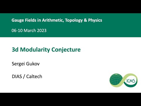 3d Modularity Conjecture, Sergei Gukov, 6/3/2023