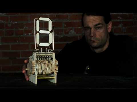 I built a mechanical seven-segment display