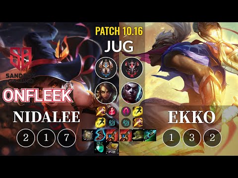 SB OnFleek Nidalee vs Ekko Jungle - KR Patch 10.16