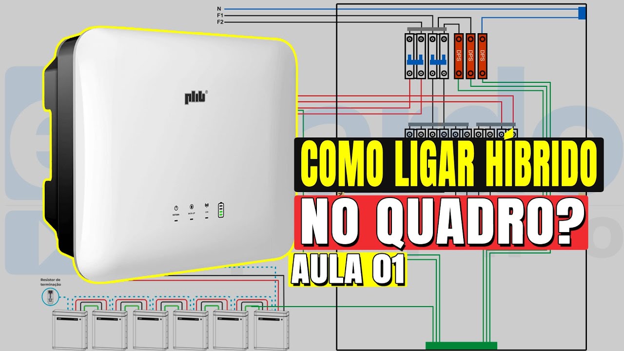 Como LIGAR Inversor Híbrido OnGrid no QUADRO Elétrico? | AULA 01 | Energia Solar