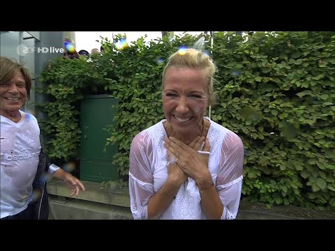 Andrea Kiewel - Wet T-Shirt - ZDF Fernsehgarten - 29. July 2018