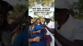 Akon singing “Locked Up” to a PDFILE he caught with Vitaly! 😂😅