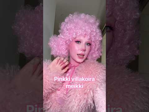 Muuntaudutaan pinkiksi villakoiraksi #nyxcosmeticsnordics halloween-juhliin 🐩🩷 #halloweenmeikki