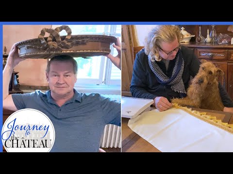RESTORING and installing an ANTIQUE BED CROWN, part 1 - Journey to the Château de Colombe, Ep. 68