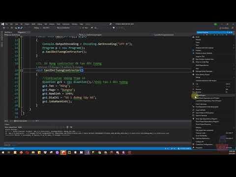 [C# 1]Hướng Dẫn Tạo 1 Đối Tượng - Thuộc Tính - Construtor - Phương Thức Thêm 1 & Nhiều Đối Tượng