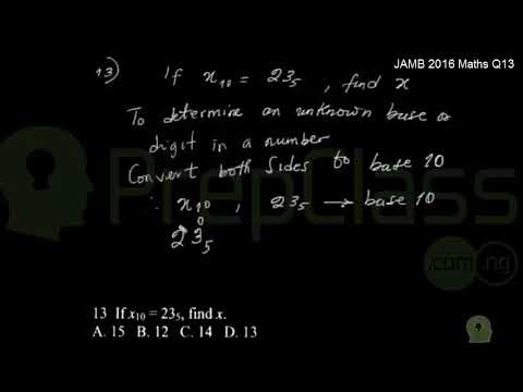 Number Bases - JAMB 2016 MATHS Question 13