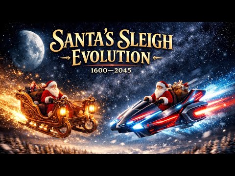 Evolution of Santa’s Sleigh (1600–2045) 🎅✨ | From Wooden Magic to HyperSleigh X