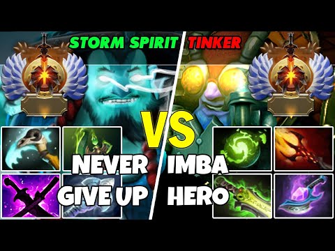 STORM SPIRIT (Mid) vs TINKER (Mid) - Epic Battle Of Immortal Rank Dota 2 Players - Z Dota 2