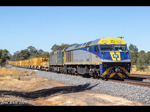 Trackside: CFCLA's EL61 leads 6M21V QUBE/ARTC Ballast plus PN's 1MW2 & 7SM2 freights- 31/1/21