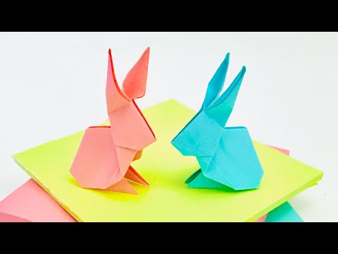 Sticky Note Origami - Rabbit