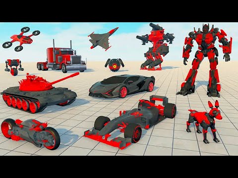 Multi robot Transformation Game -  F1 Car Transform Robot Helicopter - Android Gameplay