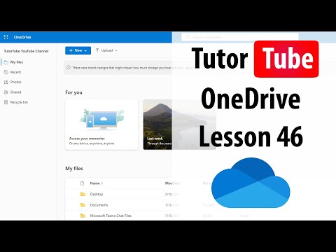 Microsoft OneDrive Lesson 1 Accessing Microsoft OneDrive from a Web Browser