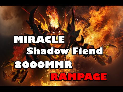 Miracle Shadow Fiend Rampage 8000MMR in Dota2