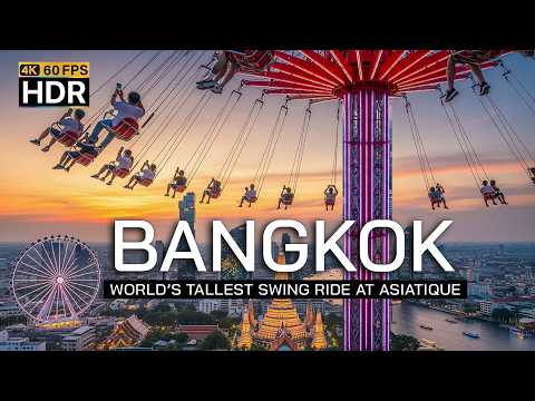 🇹🇭 4K HDR | Now Open! "Skyflyers Wings of Garudapterus" – World’s Tallest Swing Ride at Bangkok