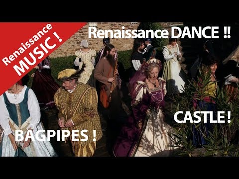 Renaissance Music ! Ancient dance with Costumed Period Dancers in a Castle in Britanny. Video
