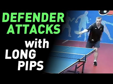 Long pips & fast inverted in defence on OFF blade: Kalenik Sergei, Dr Neubauer Goliath Speed 2