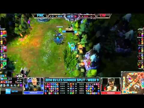 FNC Rekkles Vayne PENTAKILL in LCS